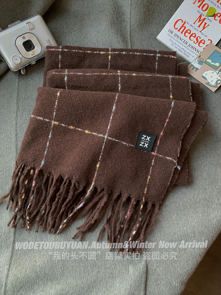 2023 Women's Imitation Cashmere Scarf - Plaid High-End Shawl Neck Warmer for Autumn and Winter Fashion Trend