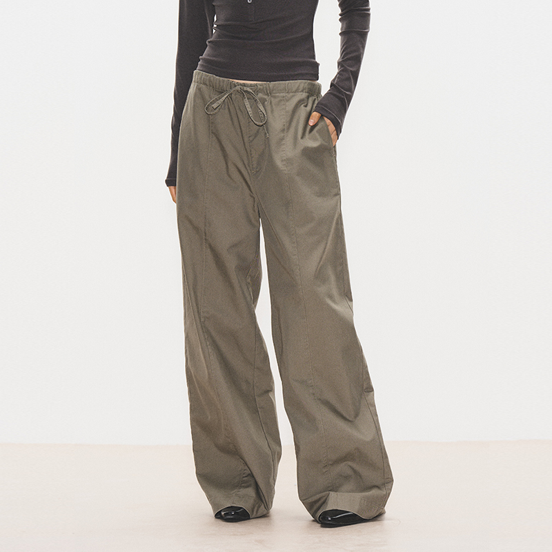 2024 Women's Basic Straight Leg Work Pants - Loose Wide Leg Casual Trousers for Everyday Wear