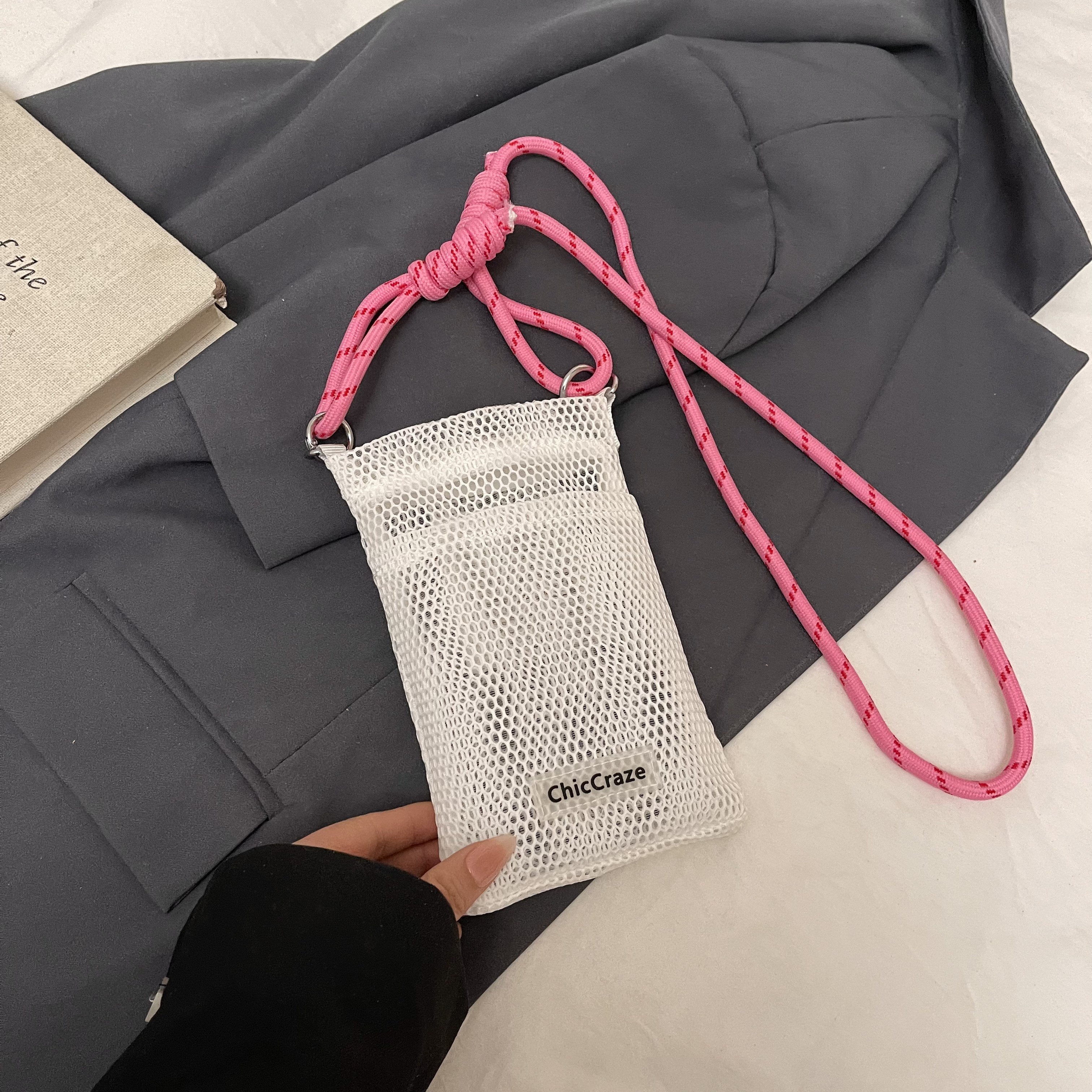 2025 Summer High-End Lightweight Color-Blocking Mini Crossbody Bag for Women - Stylish Zipper Phone Bag