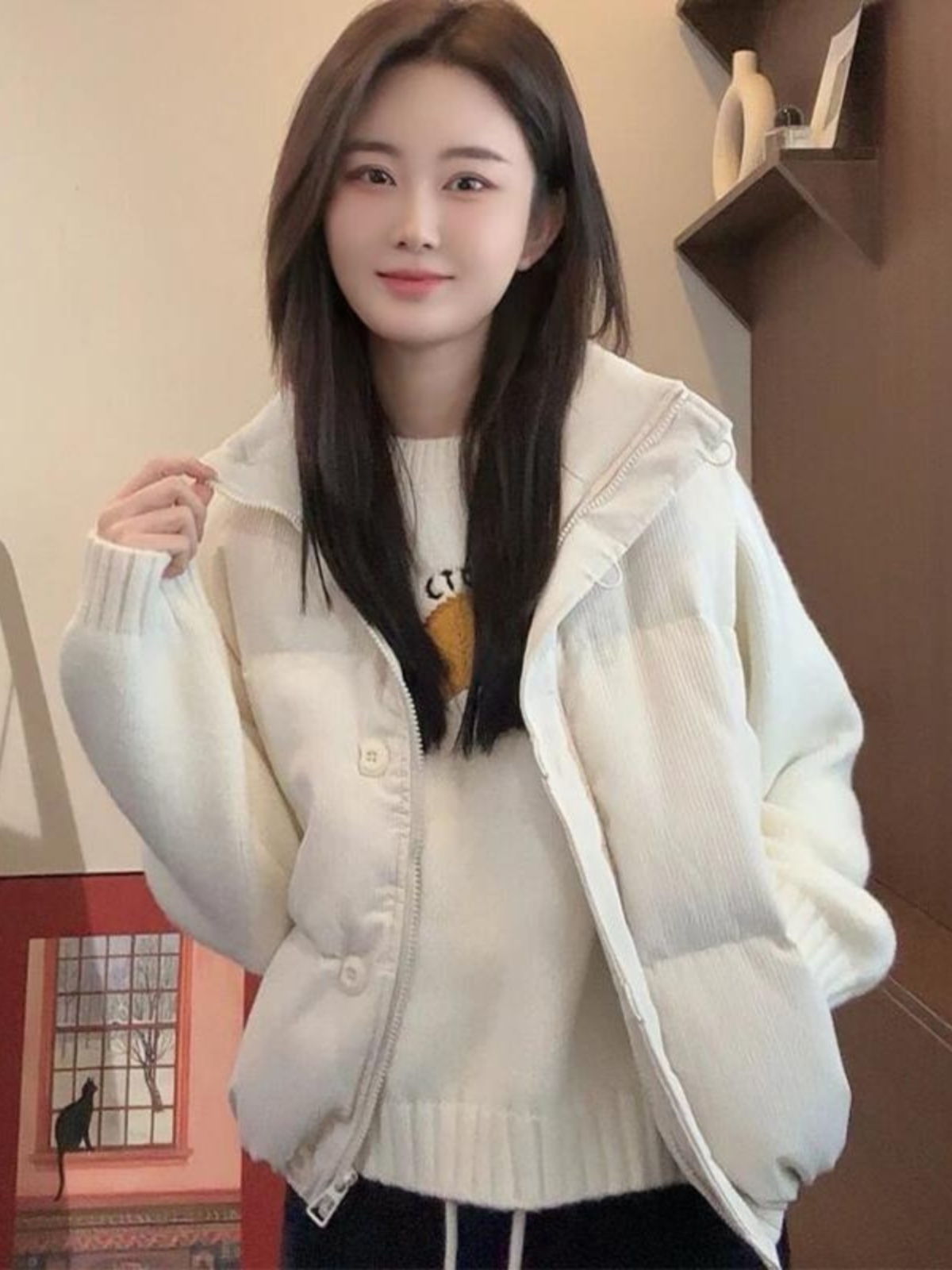 2025 Winter Women's Stylish Unique Down Cotton Vest, Warm Layering Top for Chic Cold Weather Fashion