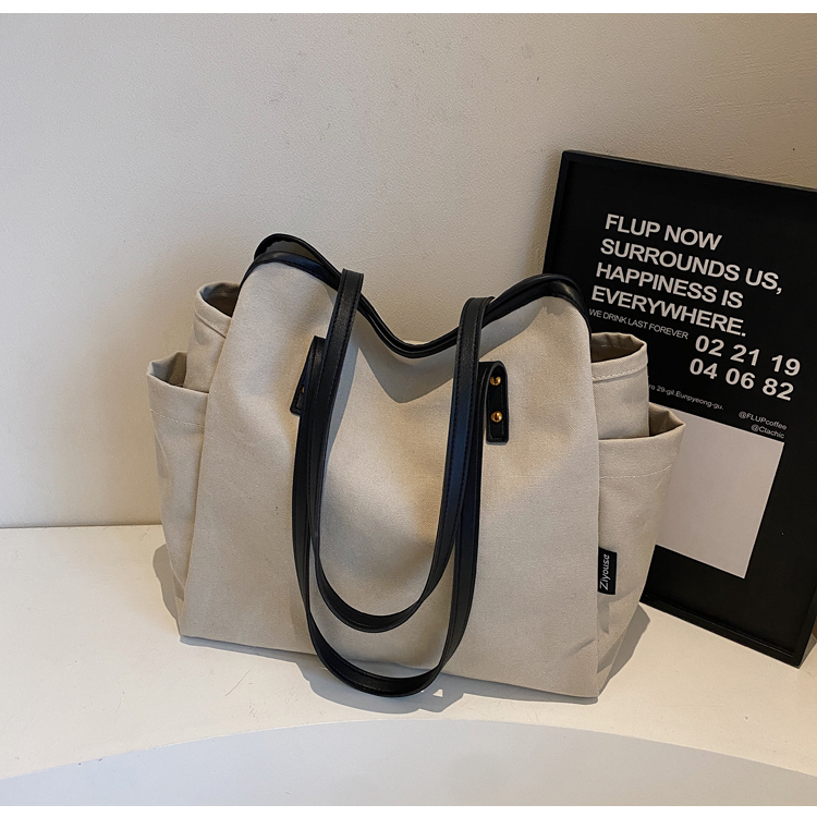 2025 Women's Large Capacity Canvas Tote Bag - Stylish Shoulder Bag for Commuting and Classes, Winter Essential