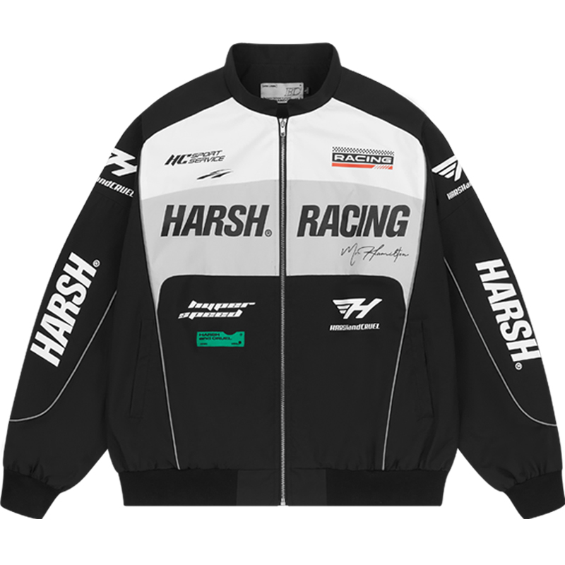 American-Style Motorcycle Racing Jacket | Harsh and Cruel Design | Unisex Biker Jacket for 90s and Y2K Inspired Fashion