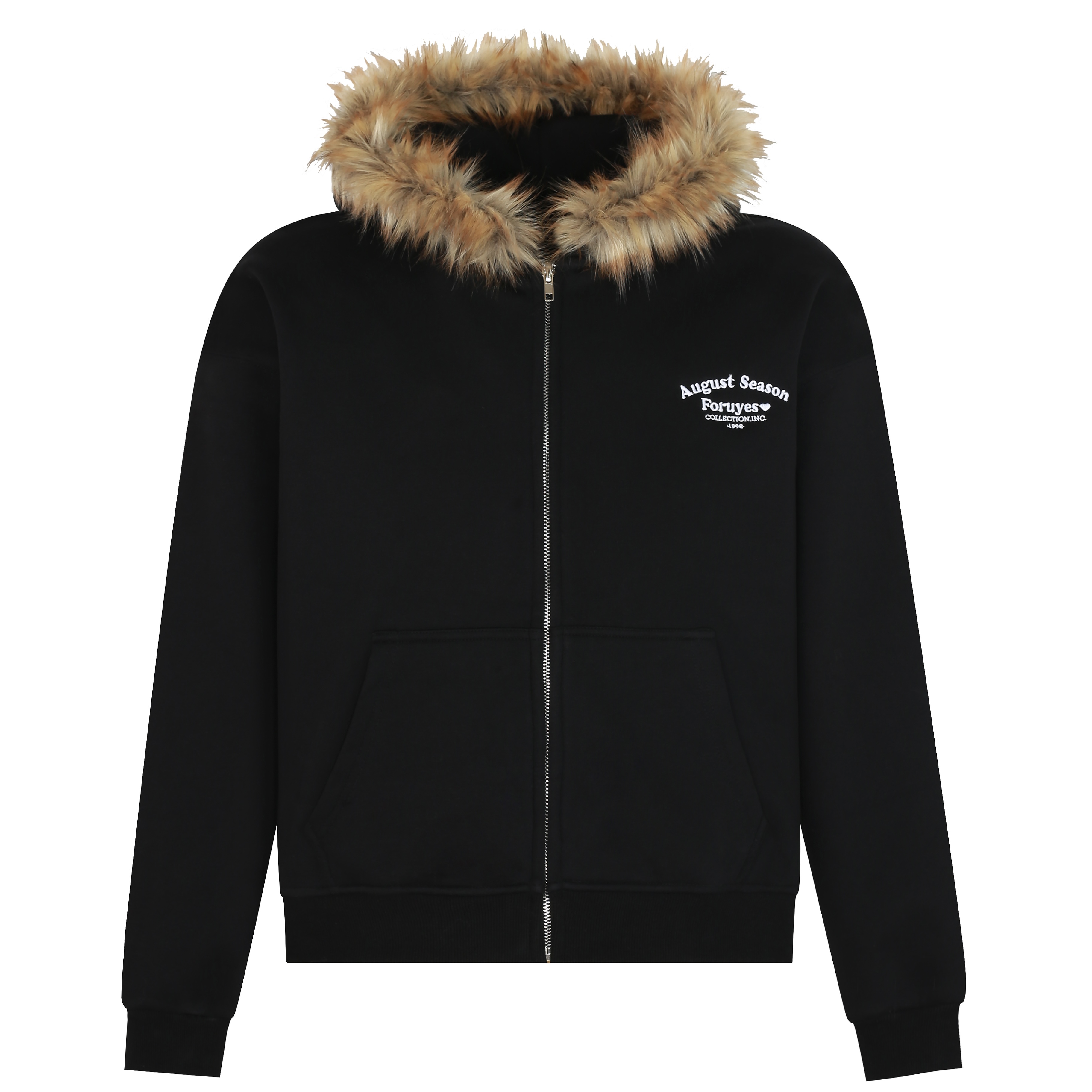 American Vintage Fur Collar Fleece Lined Hooded Sweatshirt for Couples - Retro 90s Style Jacket