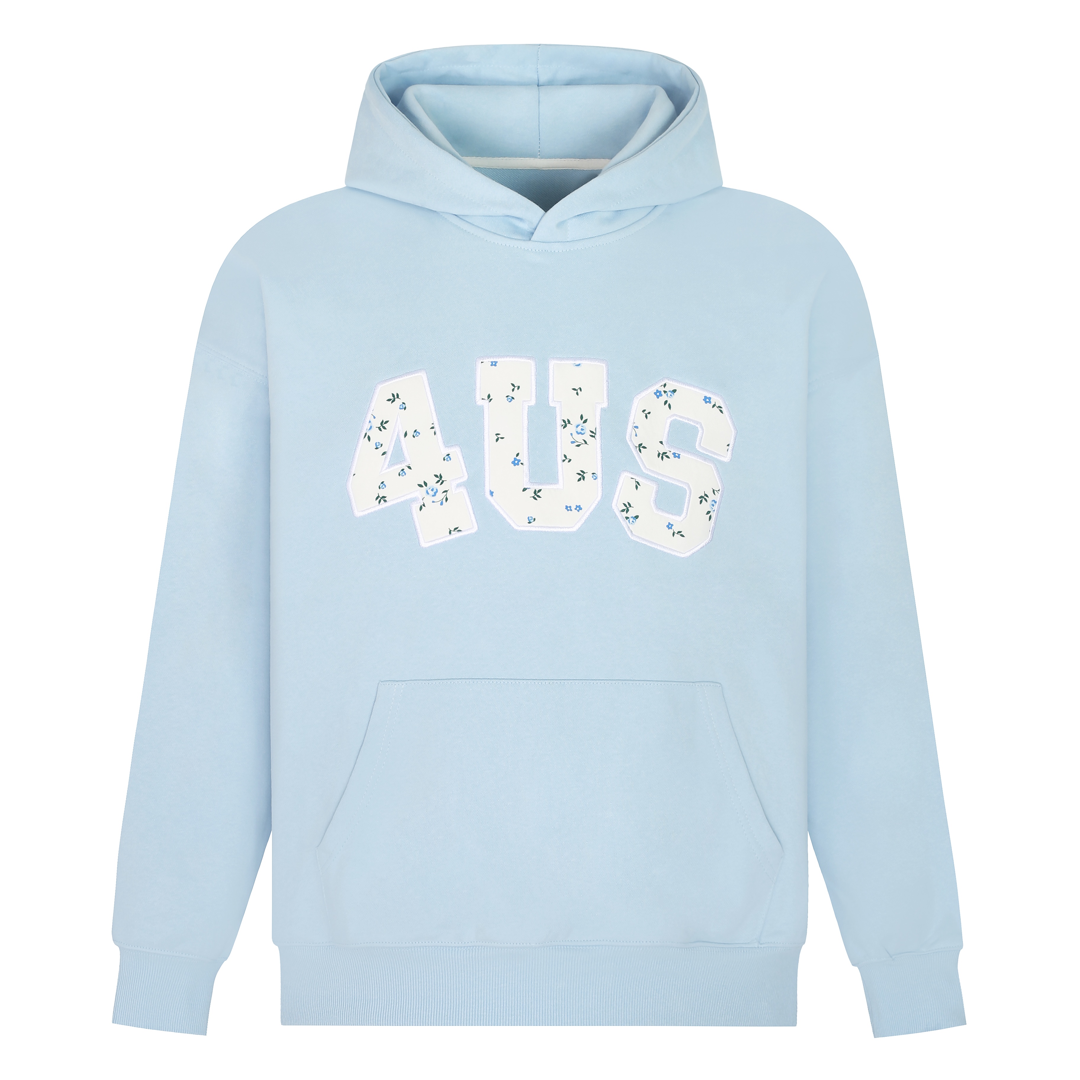 Autumn Winter Floral Embroidery Patch Hoodie for Couples - Loose Fit, National Trend, Casual Streetwear