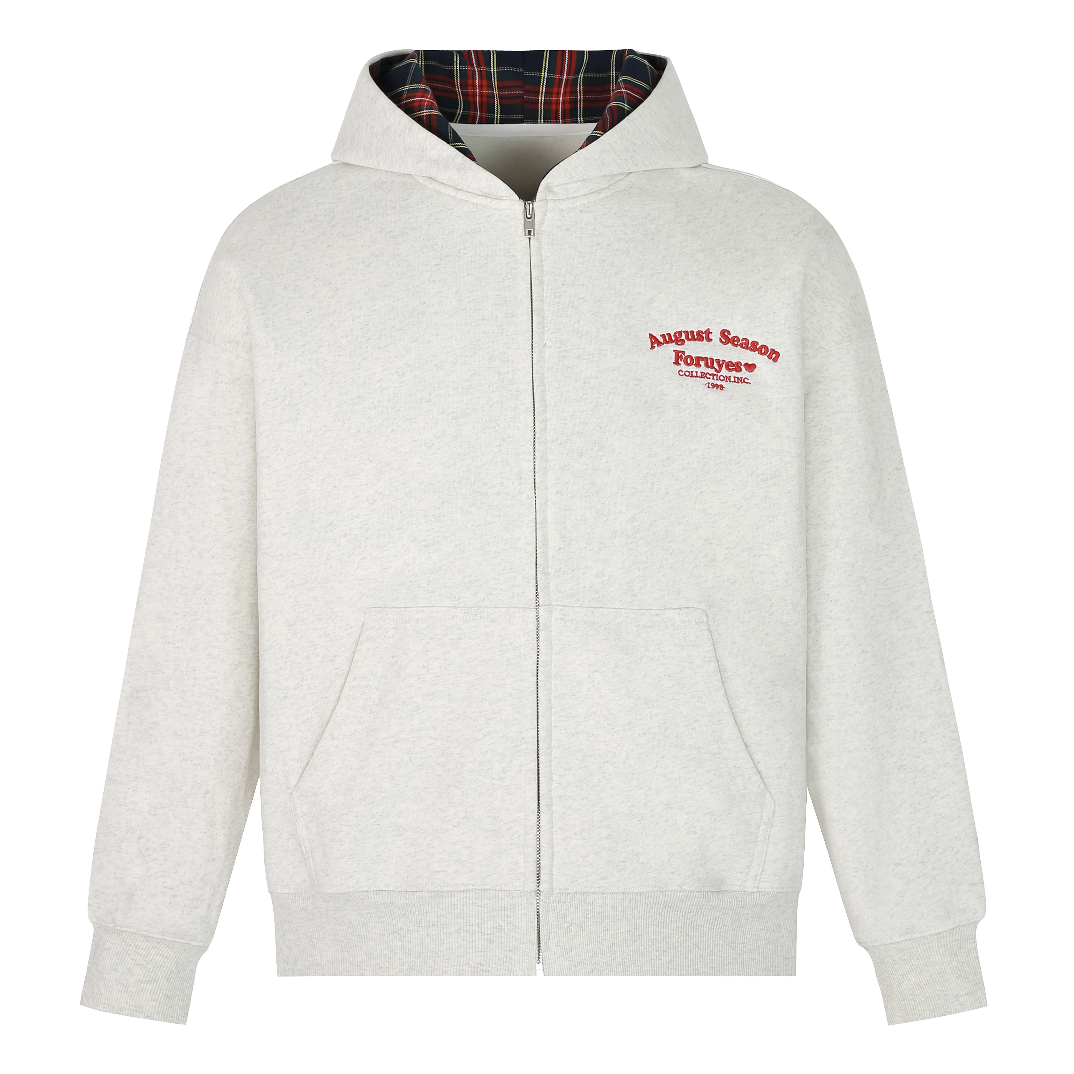 Autumn Winter Plaid Splicing Slogan Letter Couple Zipper Hoodie Cardigan Jacket - Casual Streetwear, Y2K Fashion Style