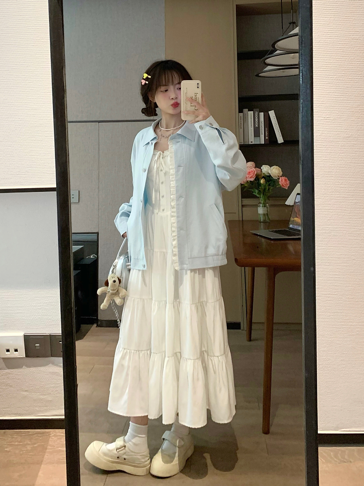 Chic High-End Loose Casual Baseball Jacket for Women - Unique Slimming Design for Early Spring Fashion