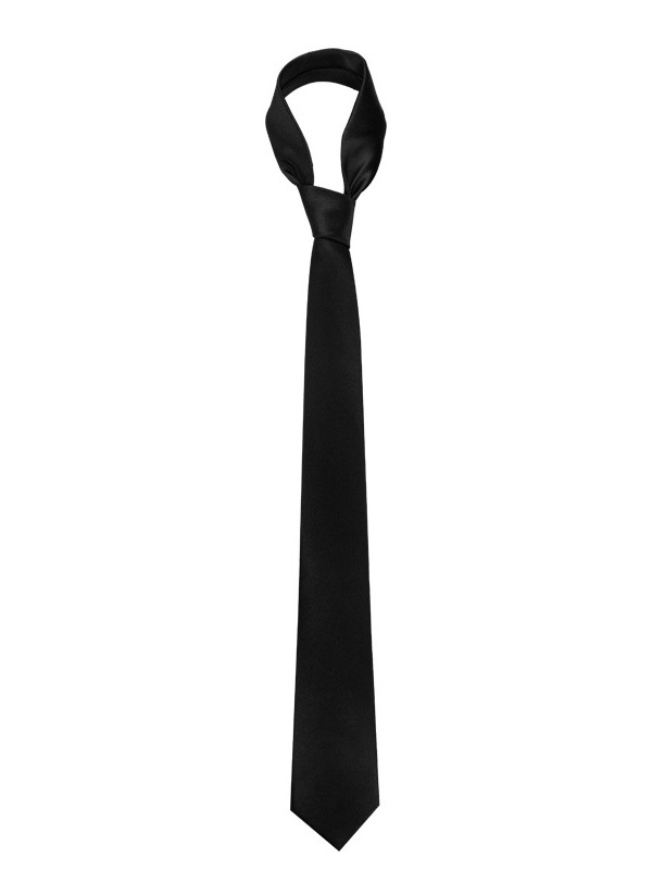 Classic Black Silk Tie for Men and Women, 7cm Wide, Timeless Design, Versatile Accessory for Any Occasion