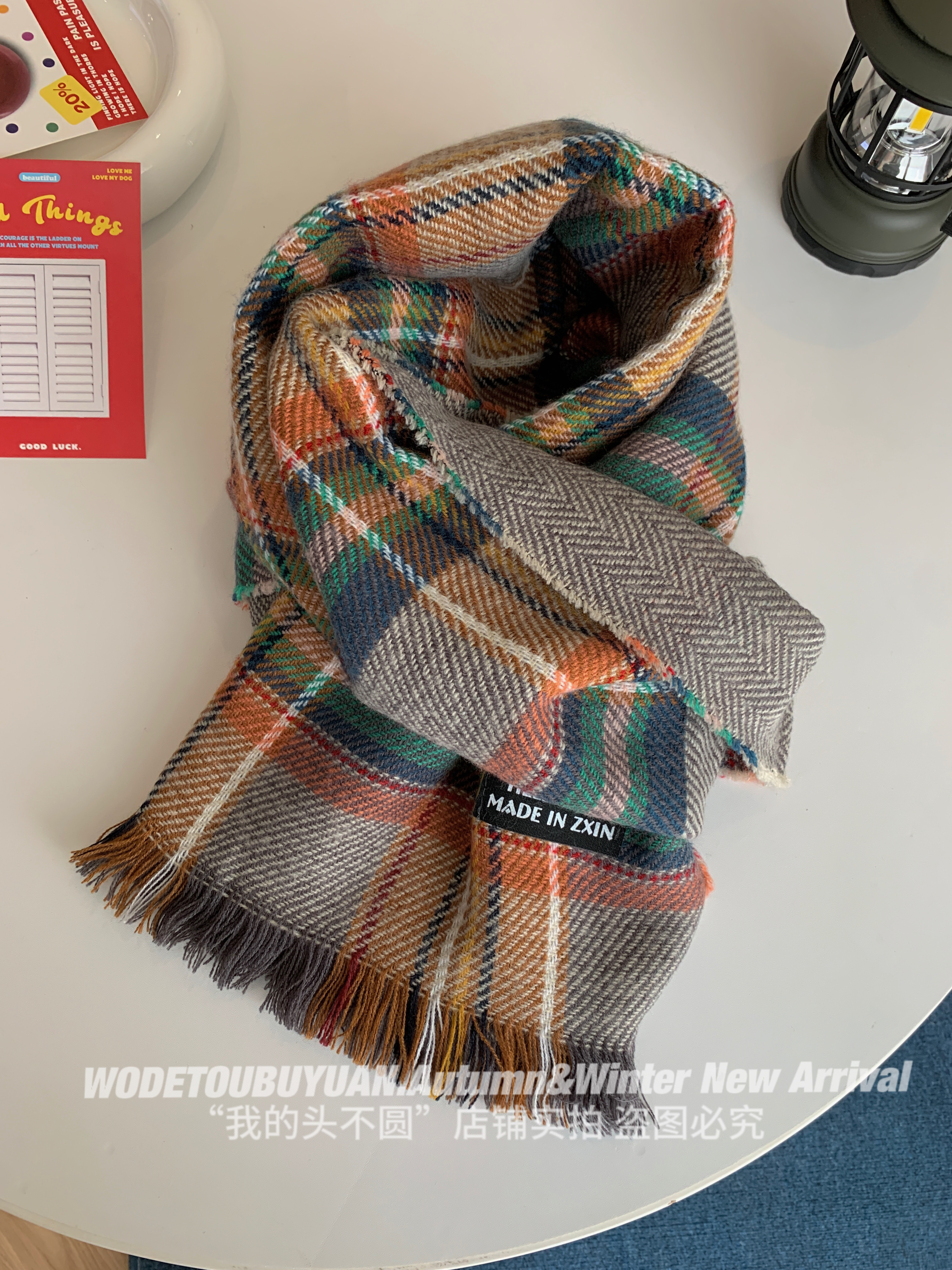 Classic Plaid Scarf for Women - Thick Warm Shawl & Versatile Neck Warmer for Winter 2023, Cozy Layering Essential