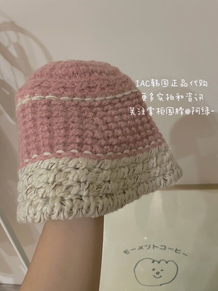 Cream Alpaca Wool Knitted Hat - Handmade Fisherman Style, Winter Warmth, Authentic Korean Fashion, Cozy Accessories for Cold Weather