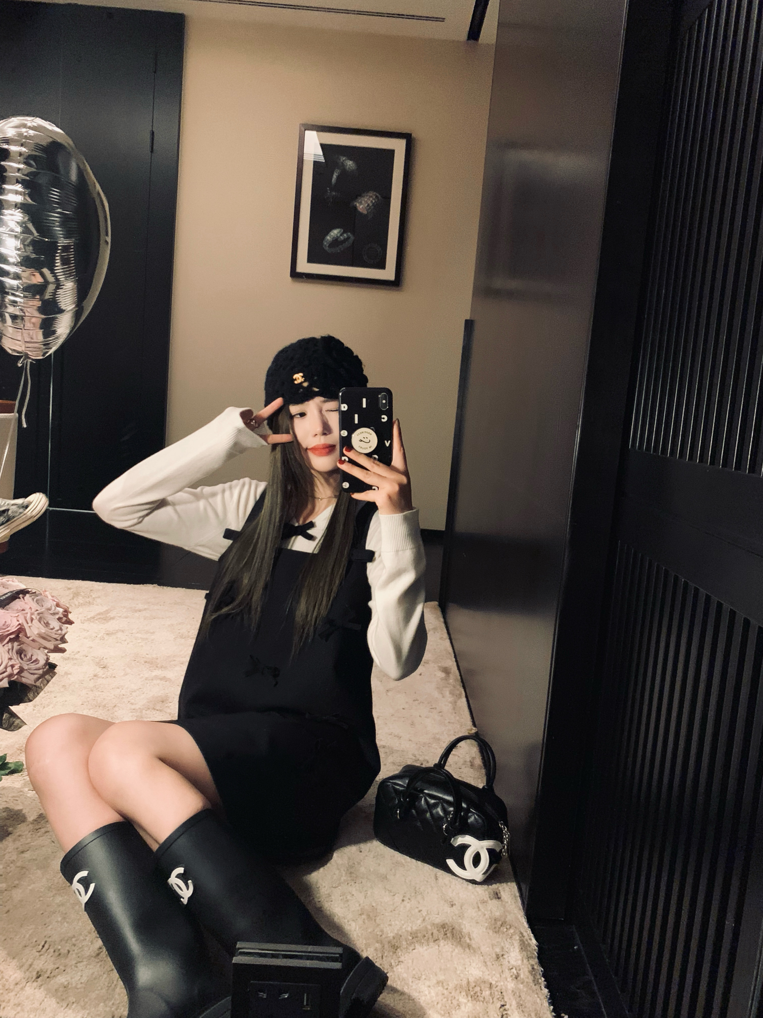 Cute Doll Collar Wool Pullover Sweater with Bow, Miu Series, Peninsula Style, Milk Color, Trendy Layering Top for Y2K Fashion