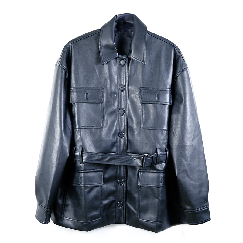 Dark Knight Motorcycle Style Women's Leather Jacket - Waist-Fitting Spring Top with Cool, Edgy Vibes for Fashion-Forward Looks