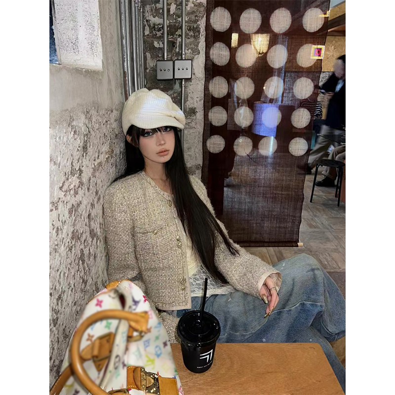 French Vintage Design Short Jacket for Women - Trendy Small Fragrant Wind Cardigan, Chic Layering Piece
