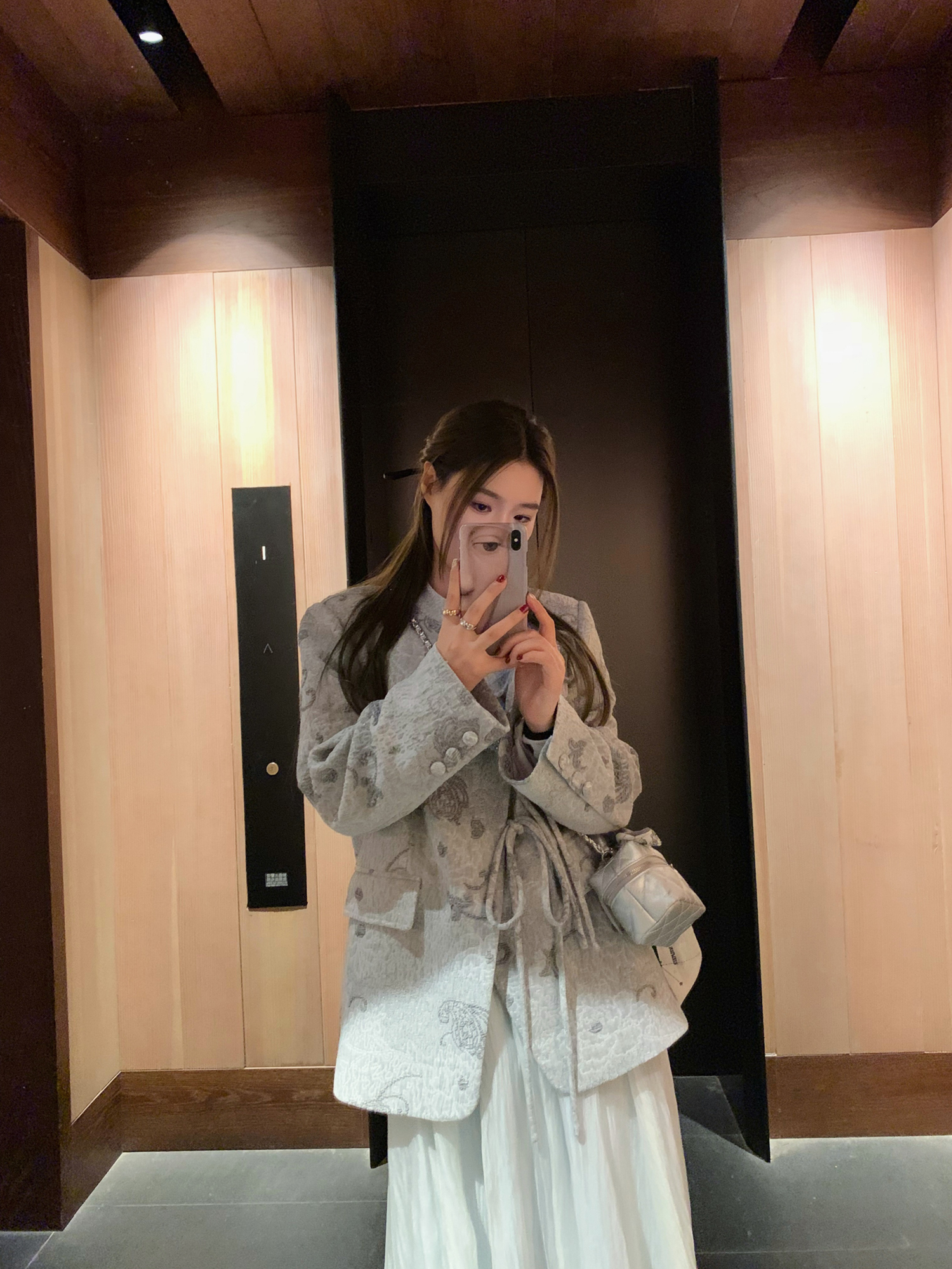 Heavy Texture Slant Placket Top with Embossed Jacquard - New Chinese Style Tie Jacket for Women's Fashion