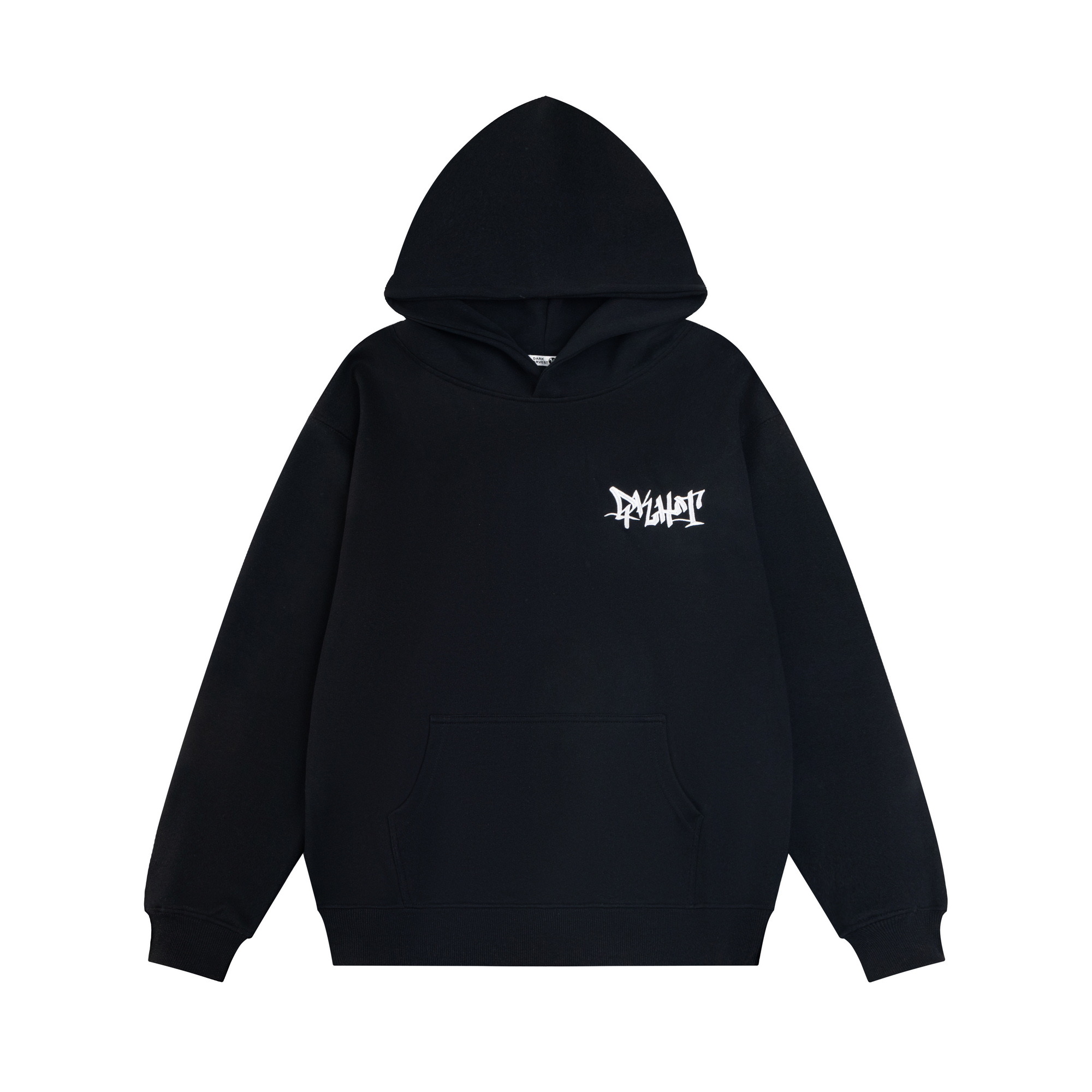 Heavyweight Hoodie with Letter Embroidery for Couples - Versatile Loose Fit Autumn Sweatshirt, National Trend Style