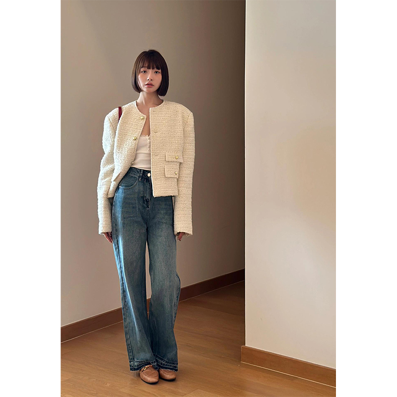 High-End Women's Woven Coat - Retro Chen Daitui Style for Spring, Autumn, and Winter Fashion