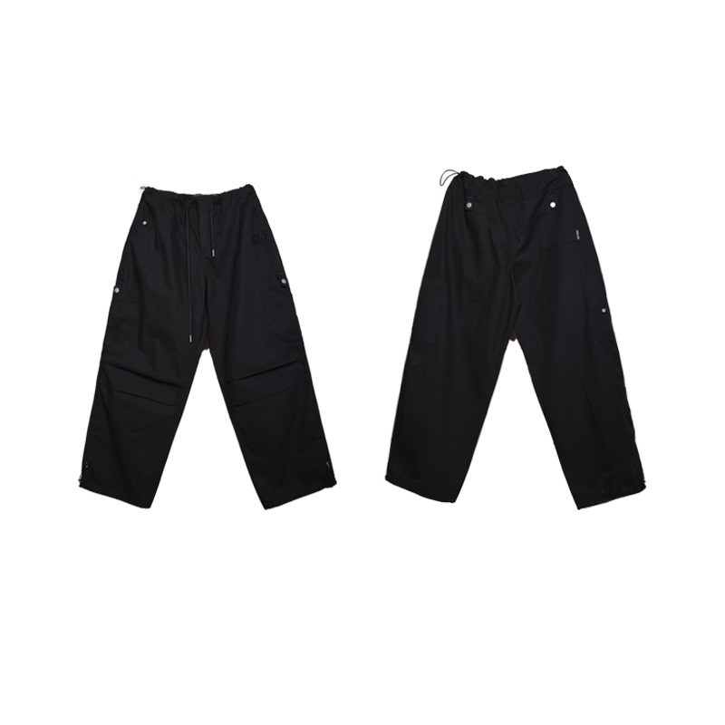 High Street Women's Summer Cargo Pants - Slim Fit, Drawstring Elastic Waist, Loose Casual Style, Trendy American Fashion
