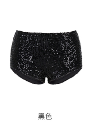 High-Waisted Sequined Triangle Shorts for Women - Sexy Summer A-Line Layered Ultra-Short Outerwear