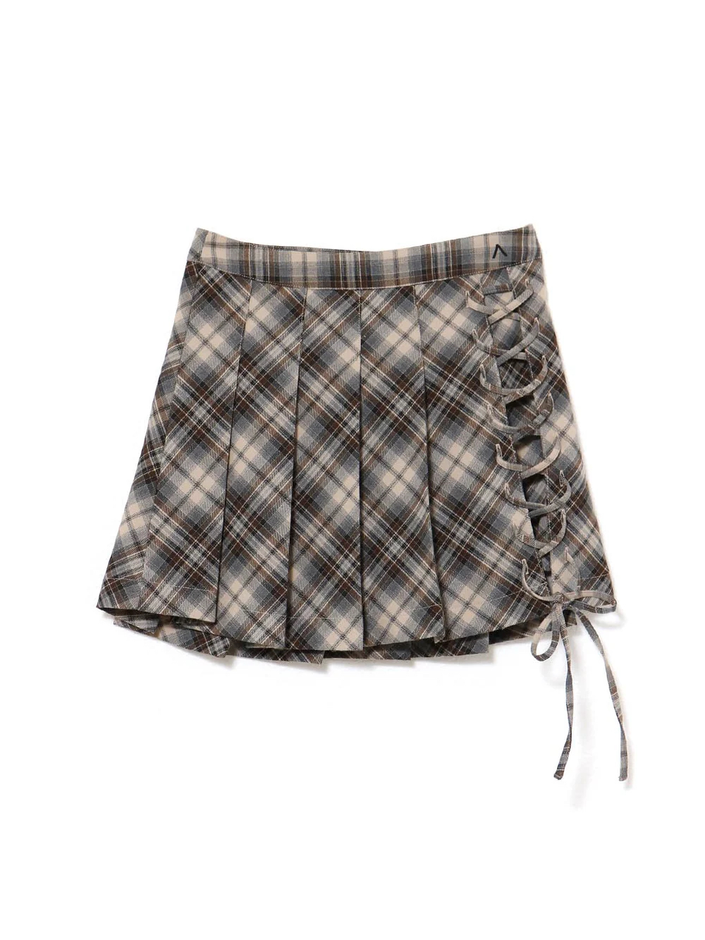 Japanese Checkered Pleated Tie Mini Skirt - 25ss Summer Niche Design, Y2K Style, Trendy Fashion Statement