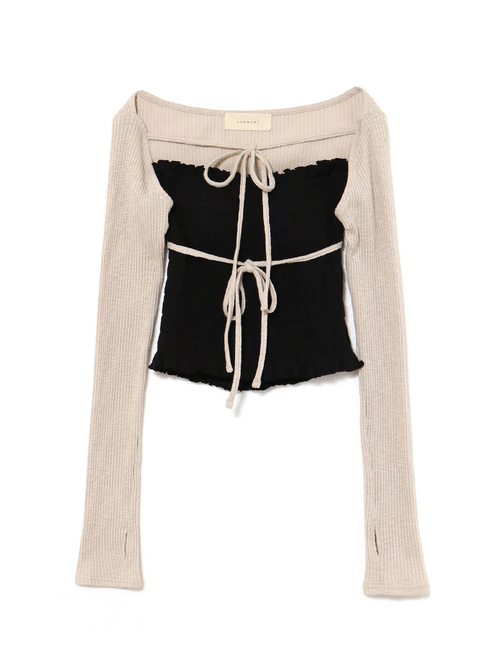 Japanese Niche Style Pleated Strapless Tank Top and Long Sleeve Knitted Cardigan Two-Piece Set - Stretchy Fashion Essential
