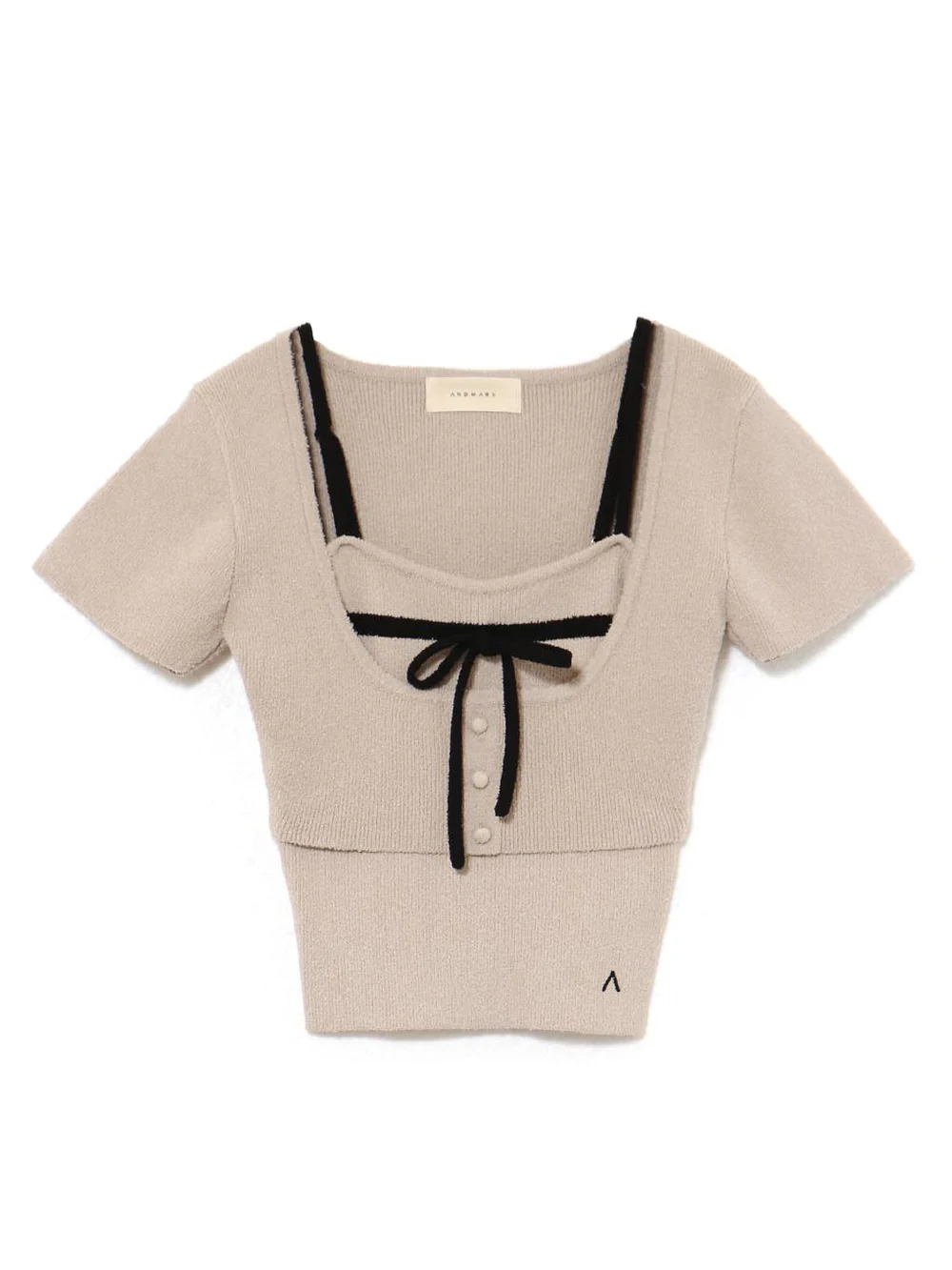 Japanese Style Color-Block Knitted Camisole Two-Piece Set - Niche Design for Summer - Age-Reducing Fashion Staple
