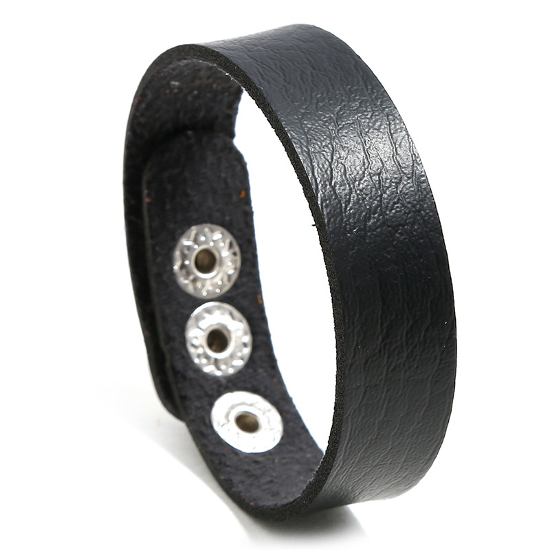 Korean Style Couple Adjustable Leather Bracelet - Minimalist Colorful Design for Versatile Everyday Wear