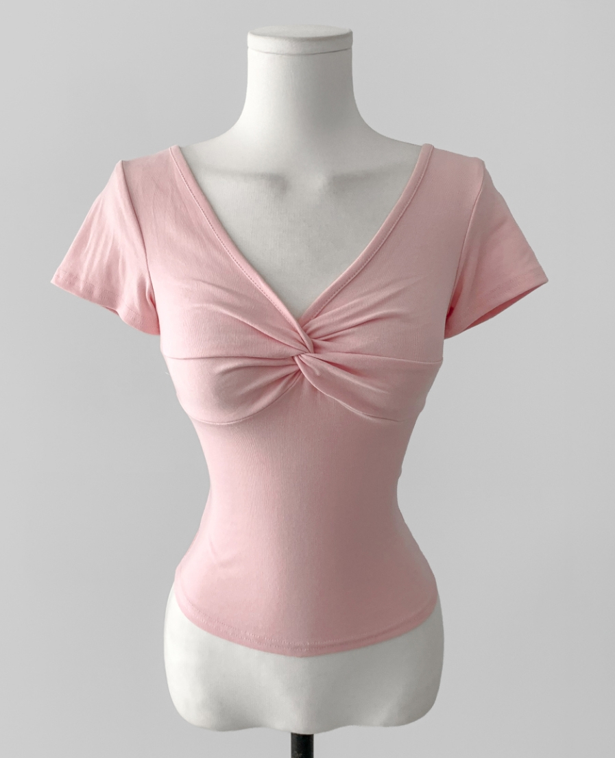 Korean Style Lace Spliced Tie-Draped V-Neck Short Sleeve T-Shirt with Irregular Skirt Pants - Unique Y2K Fashion Statement.