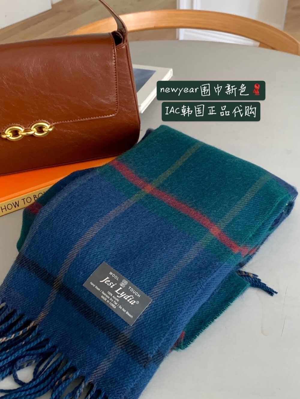 Korean Style New Year Scarf in Vibrant Colors - Large Faux Wool Touch Scarf for Stylish Winter Fashion
