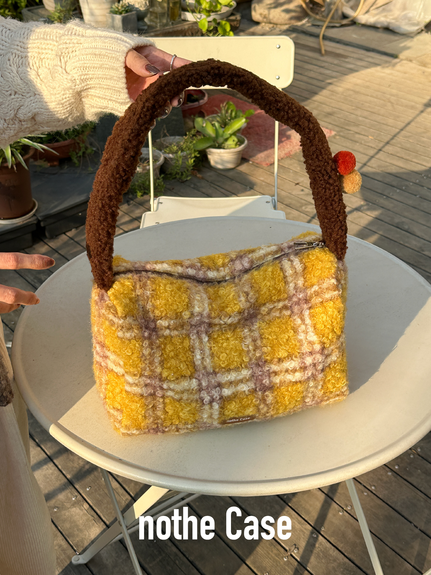 Lamb Wool Large Capacity Versatile Shoulder Bag - "Raw Toast" Spring Autumn Niche Underarm Bag