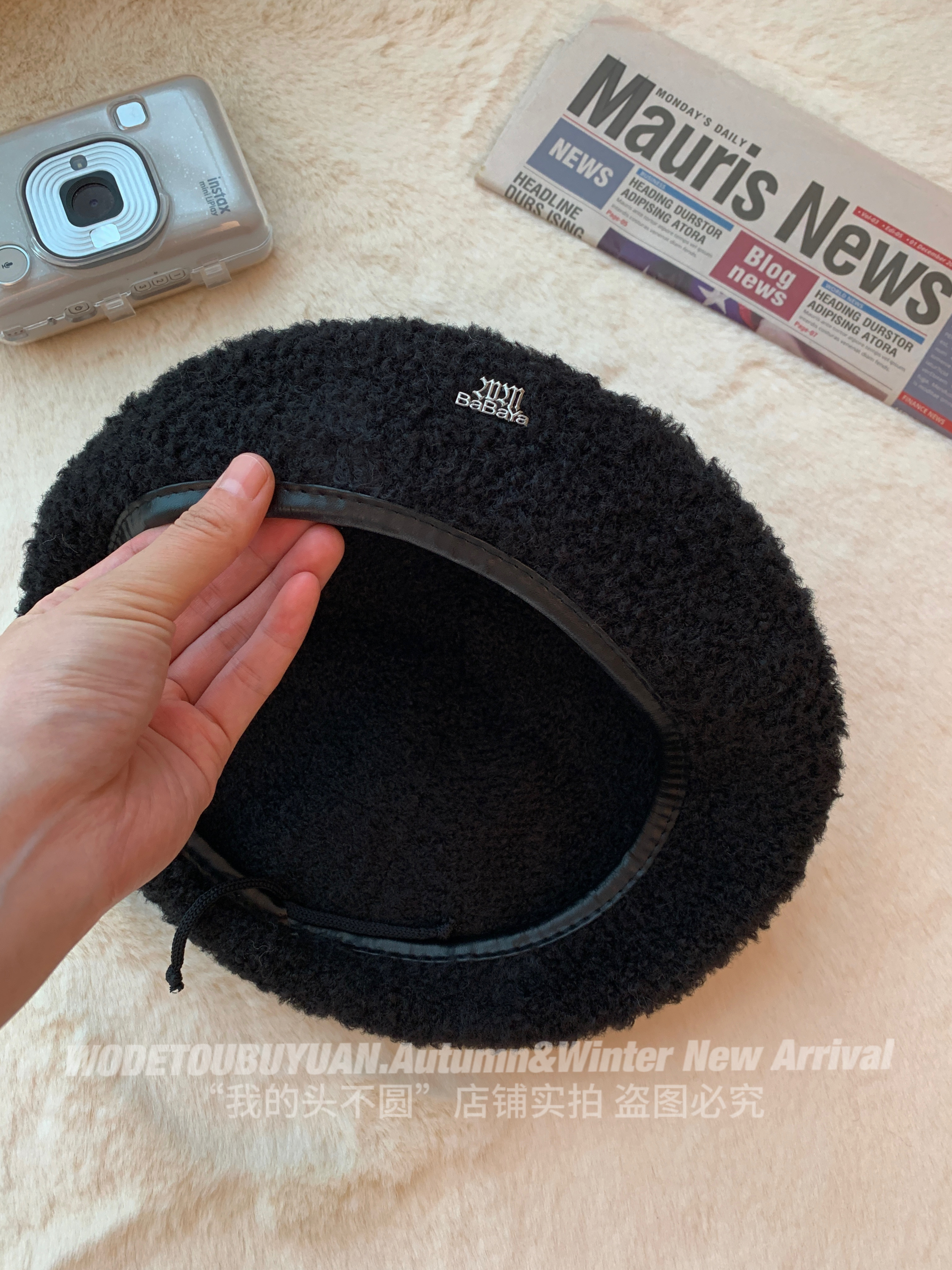 Lambswool Beret Hat for Women - 2023 New Style, Large Head Circumference, Flattering Fit, Versatile Painter Hat, Chic Fashion Accessory