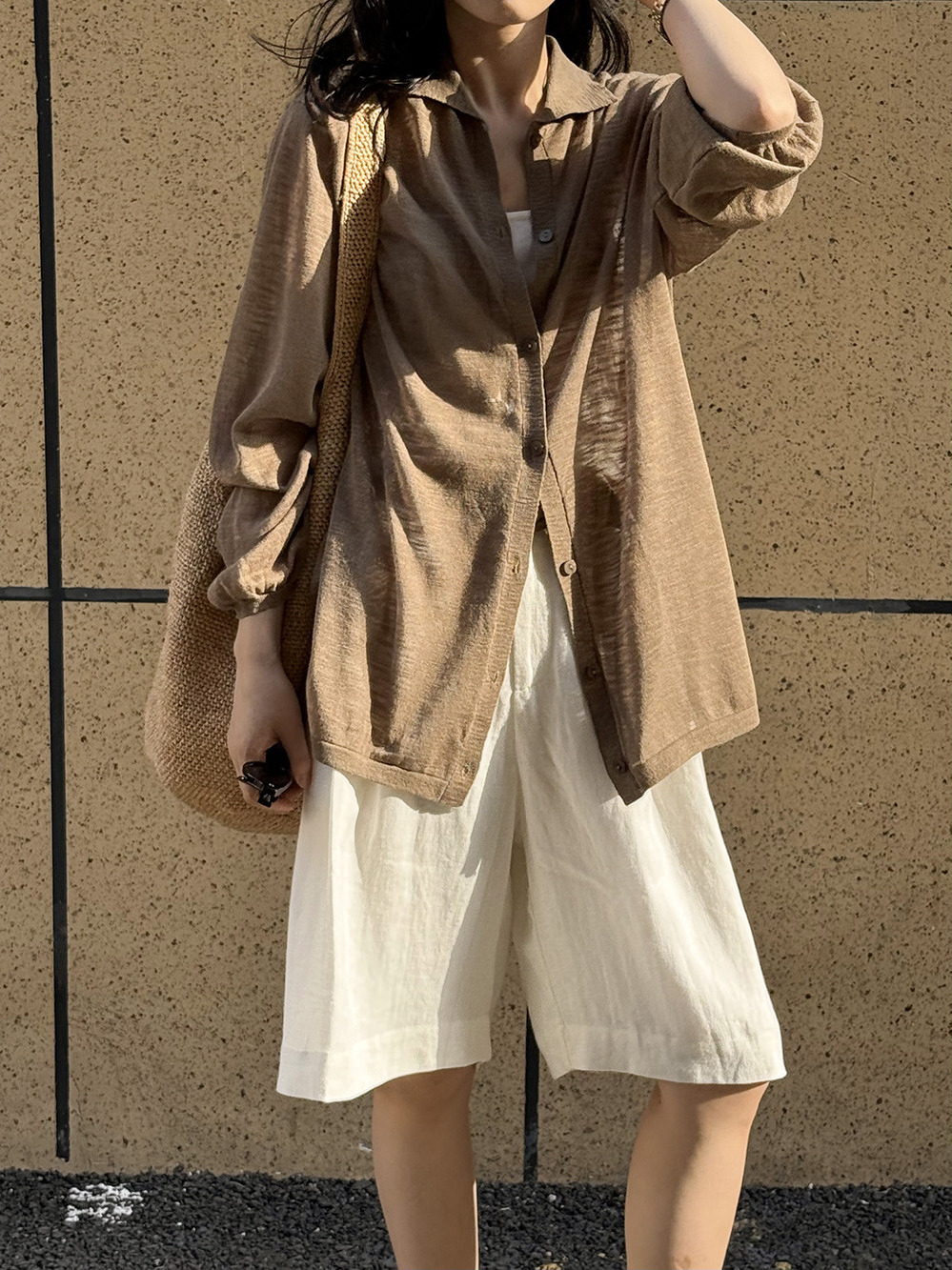 Lightweight Sheer Long Sleeve Lapel Sun Protection Cardigan for Women - Casual Loose Fit Shirt Jacket for Summer 2025
