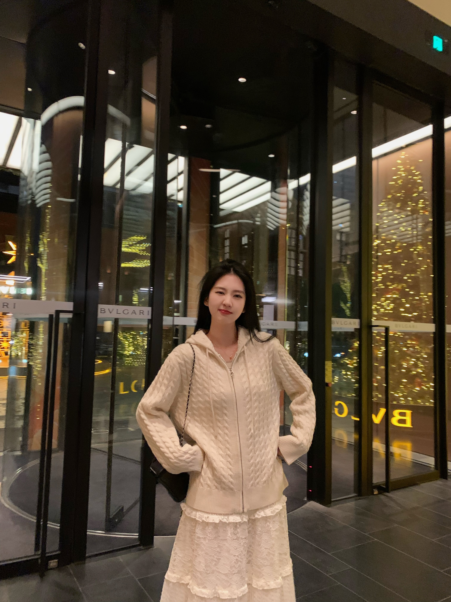 Little Jun Jun Britney Love Girl Cable Knit Hooded Cardigan - Simple Wool Knit Top for Casual Y2K Style