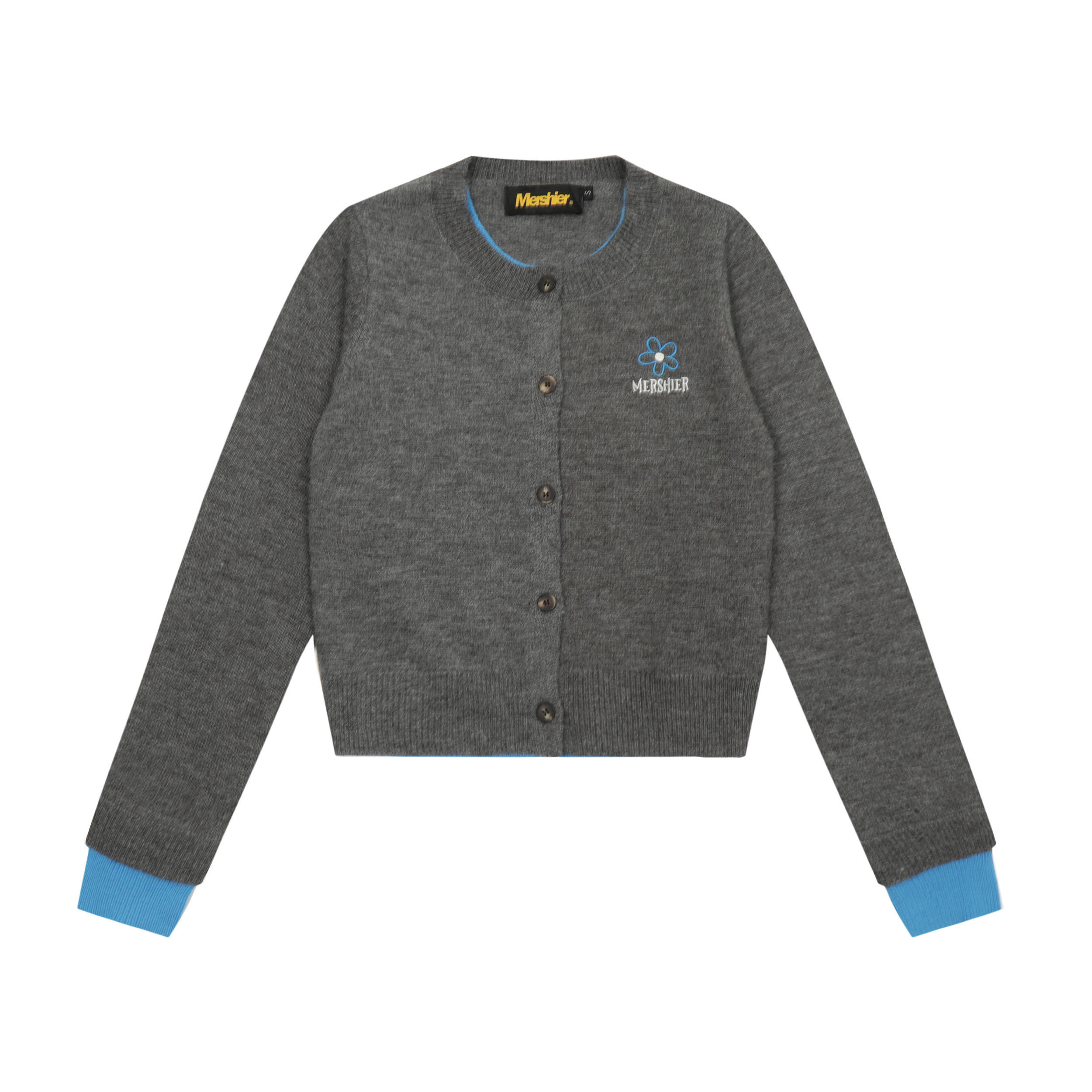 Loose Retro Color-Block Knitted Cardigan Jacket Top for Women - Embroidered Letter Design, Y2K Style, Cool & Trendy Layering Piece