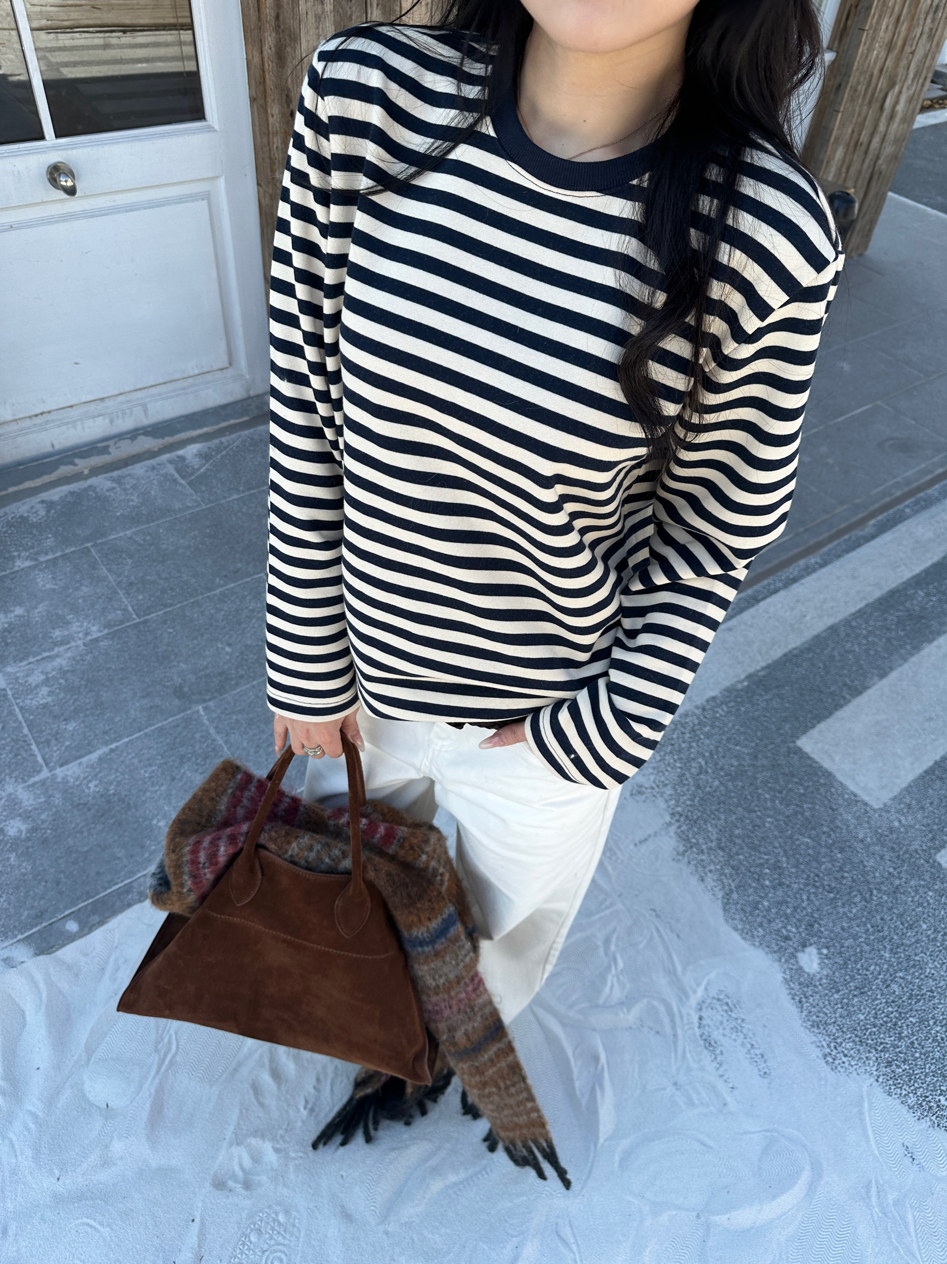 Loose Striped Sweatshirt for Layering | Trendy Matching Expert | Casual 90s Style Top