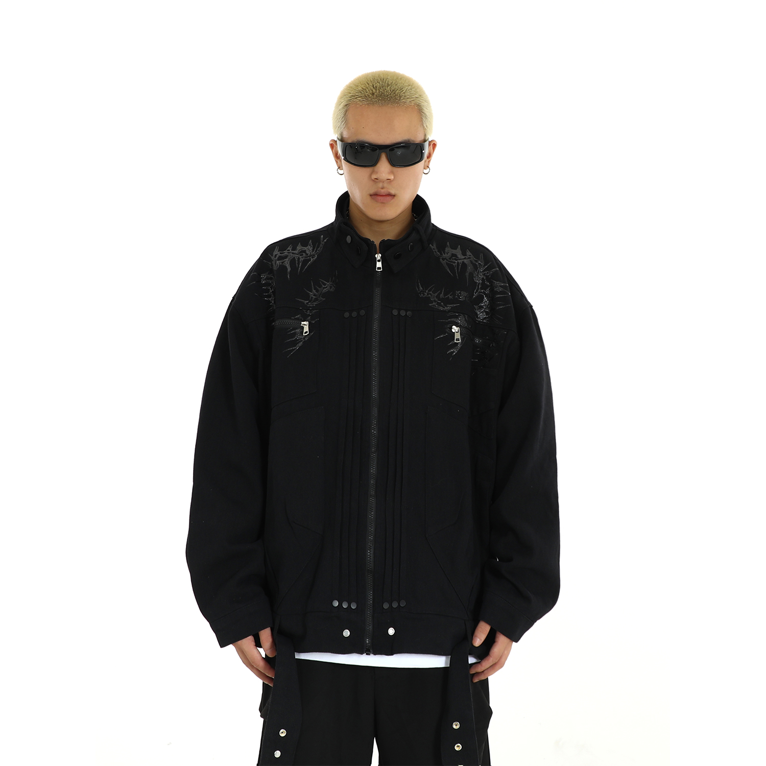 Men's Heavyweight American-Style Motorcycle Baseball Jacket - Casual Loose Fit Autumn Short Jacket for Couples
