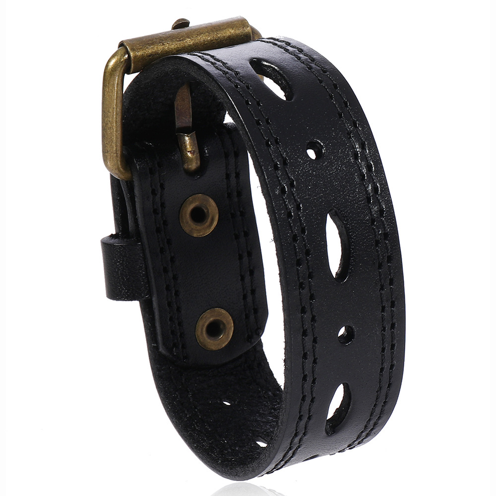 Minimalist Artistic Leather Bracelet - Adjustable Versatile Design for Everyday Wear, Unique Soul Collision Style