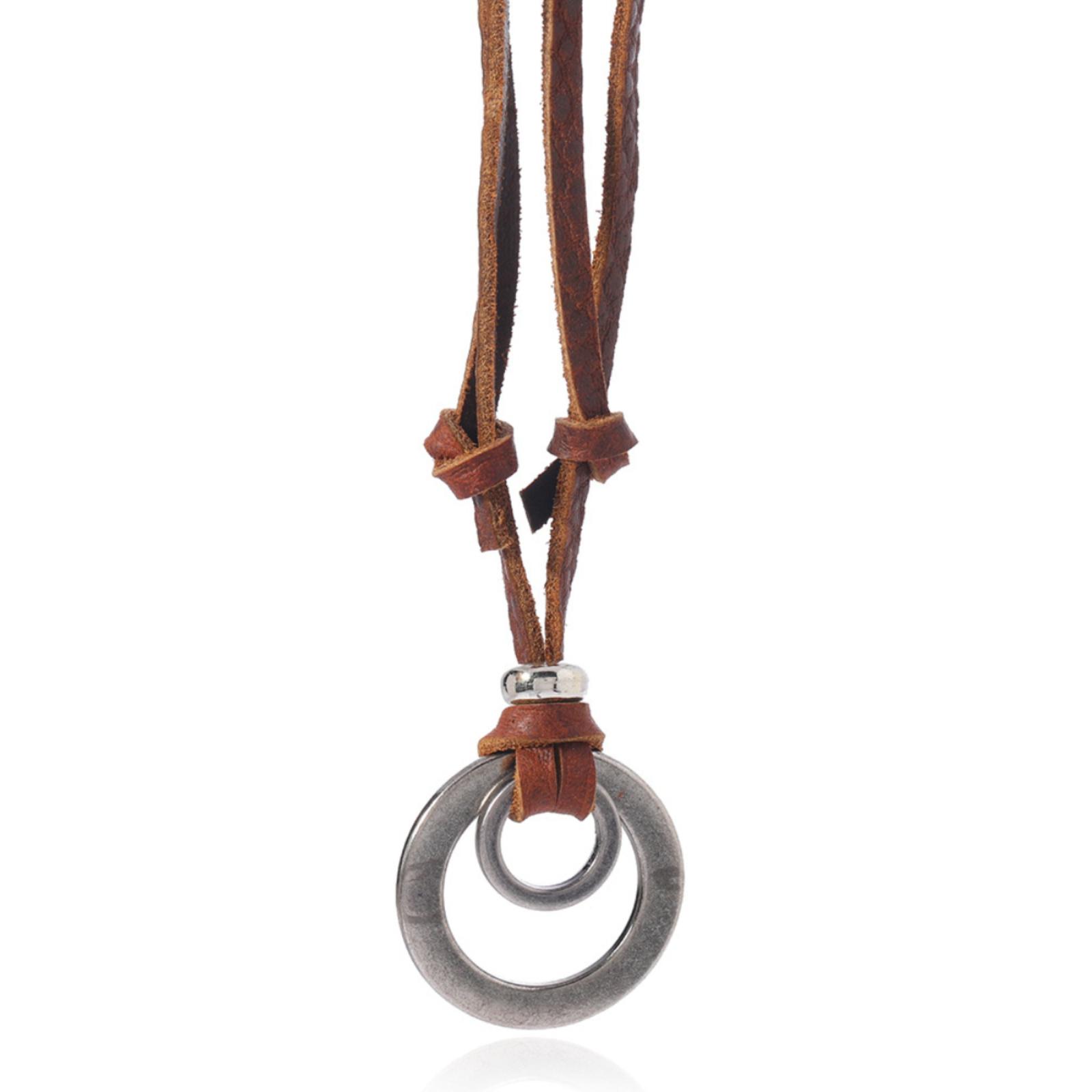 Minimalist Retro Leather Necklace - Unique Versatile Design for Y2K and 90s Fashion Enthusiasts