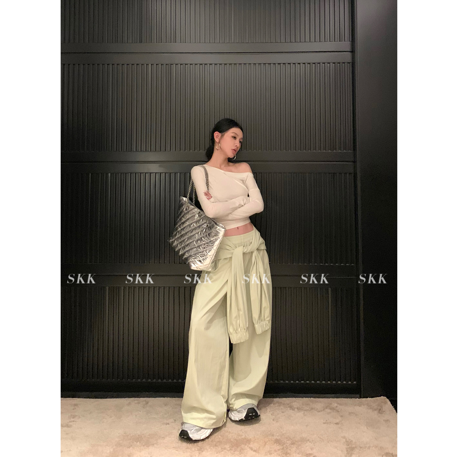 Mint Mambo Loose Low-Waist Casual Long Pants for Women - Summer Sports Work Pants, Trendy 90s Style, Comfortable Fit