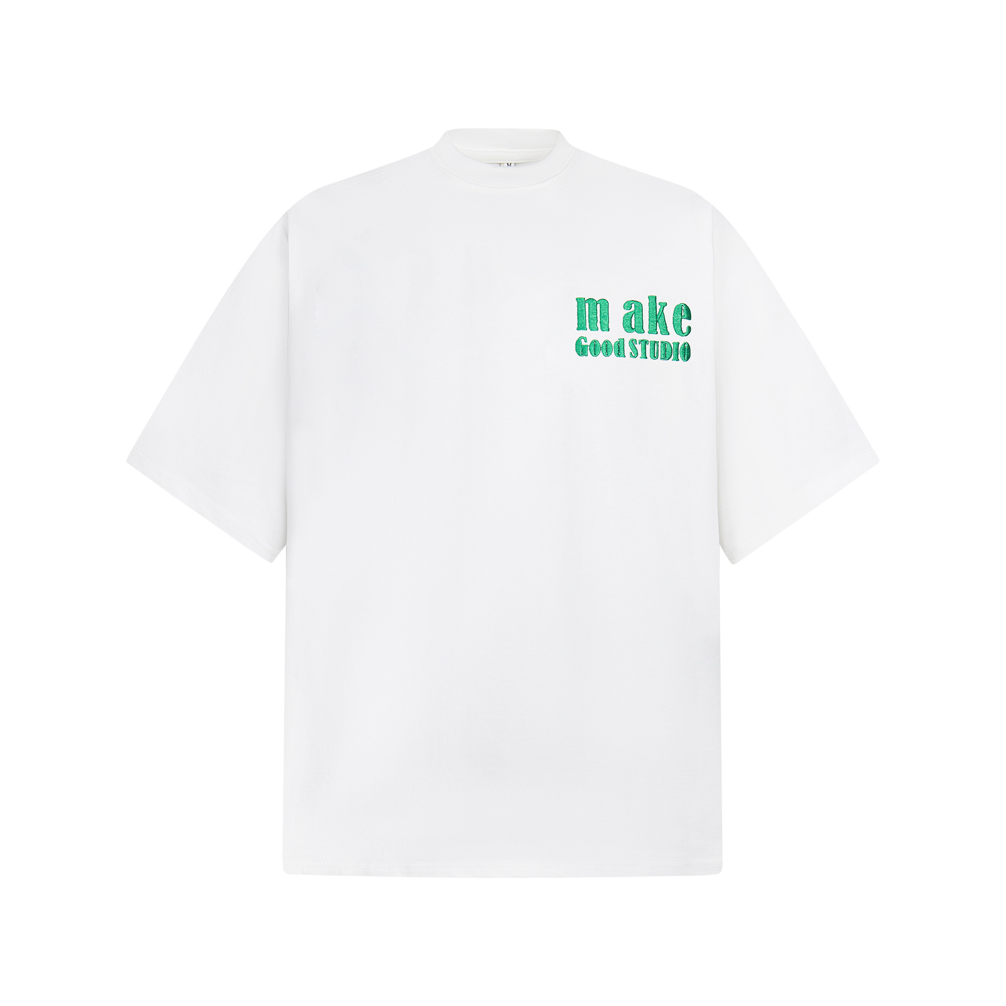 National Trend Embroidered Letter Short Sleeve Unisex Couple Heavyweight T-Shirt - Casual Summer Versatile Fashion