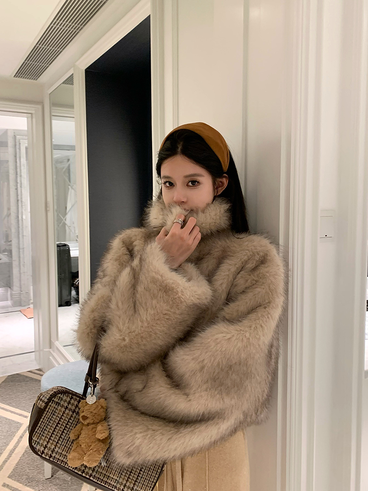 New Moon Goddess Faux Finnish Fox Fur Coat - Chic Outerwear for 90s Y2K Inspired Fashion