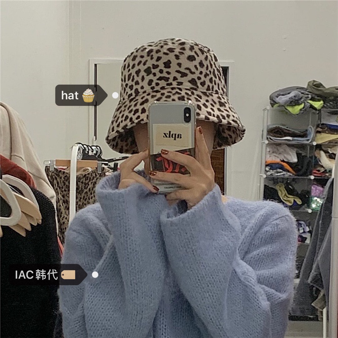 Plush Retro Leopard Print Bucket Hat - Fisherman Style, Autumn/Winter, Korean Fashion, Trendy 90s Inspired Accessory