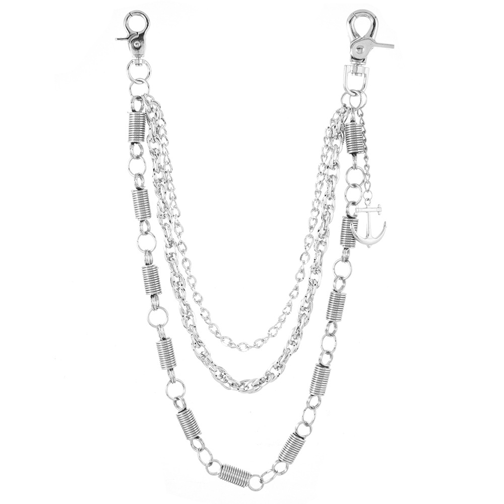 Punk Hip-Hop Metal Chain Waist Chain for Jeans - SoulCollision Personality Style, Edgy Fashion Accessory, Streetwear Statement Piece