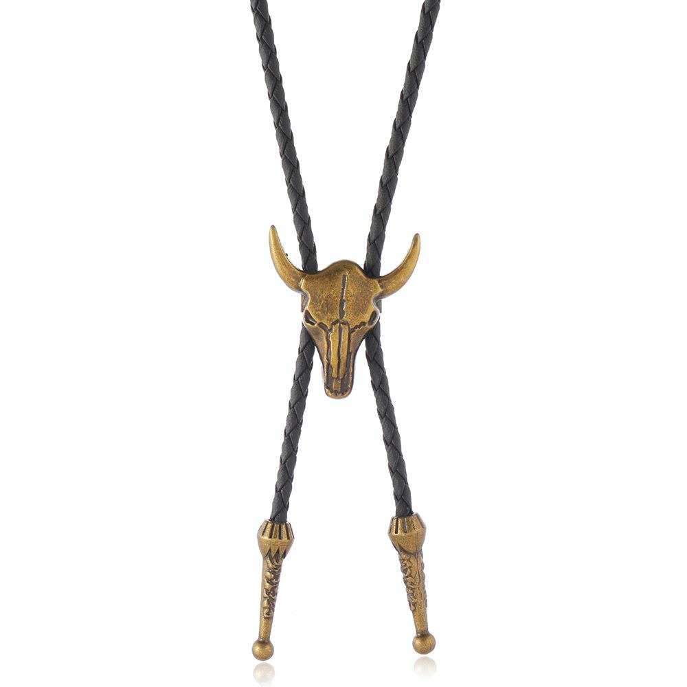 Retro Feather Pendant Polo Tie Necklace - Long Adjustable Fashion Accessory, Perfect for Y2K and 90s Style in Europe and America