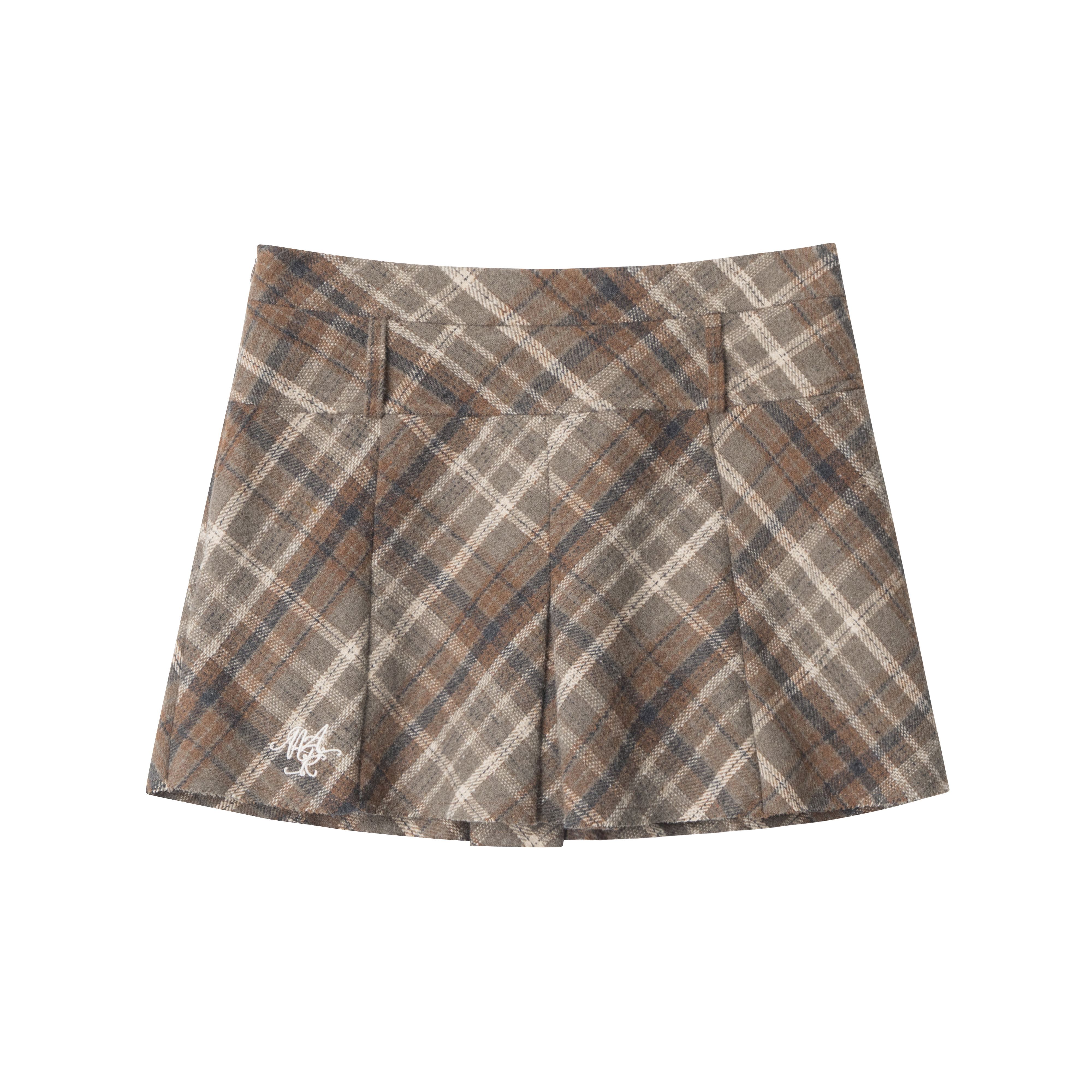 Retro Plaid A-Line Pleated Skirt - Spicy Summer & Autumn Bodycon Checkered Design, Slimming Fit for a Chic 90s Look