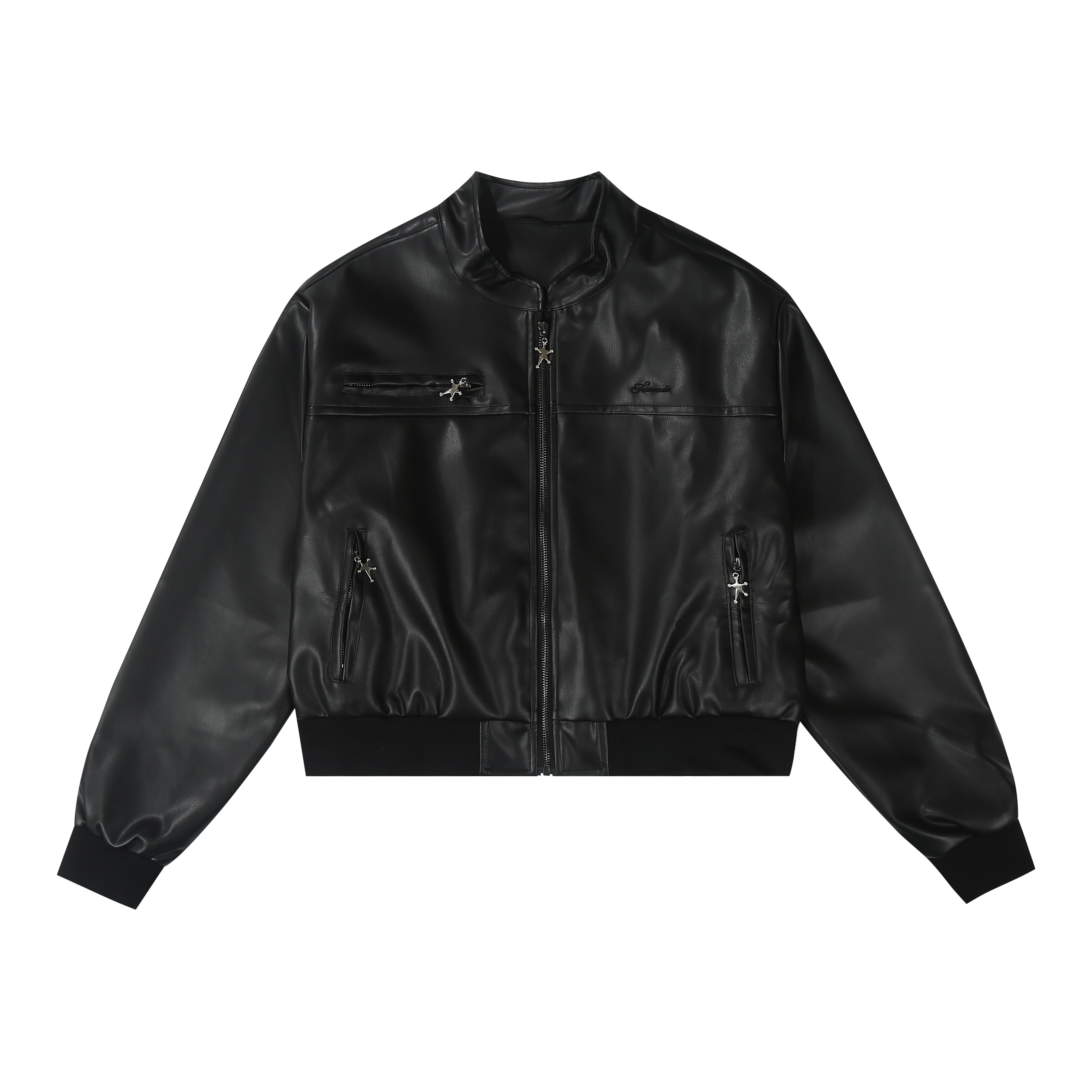 Retro Spicy Girl PU Leather Motorcycle Jacket for Women, Loose Fit Slimming Short Jacket, Versatile Y2K Style Outerwear