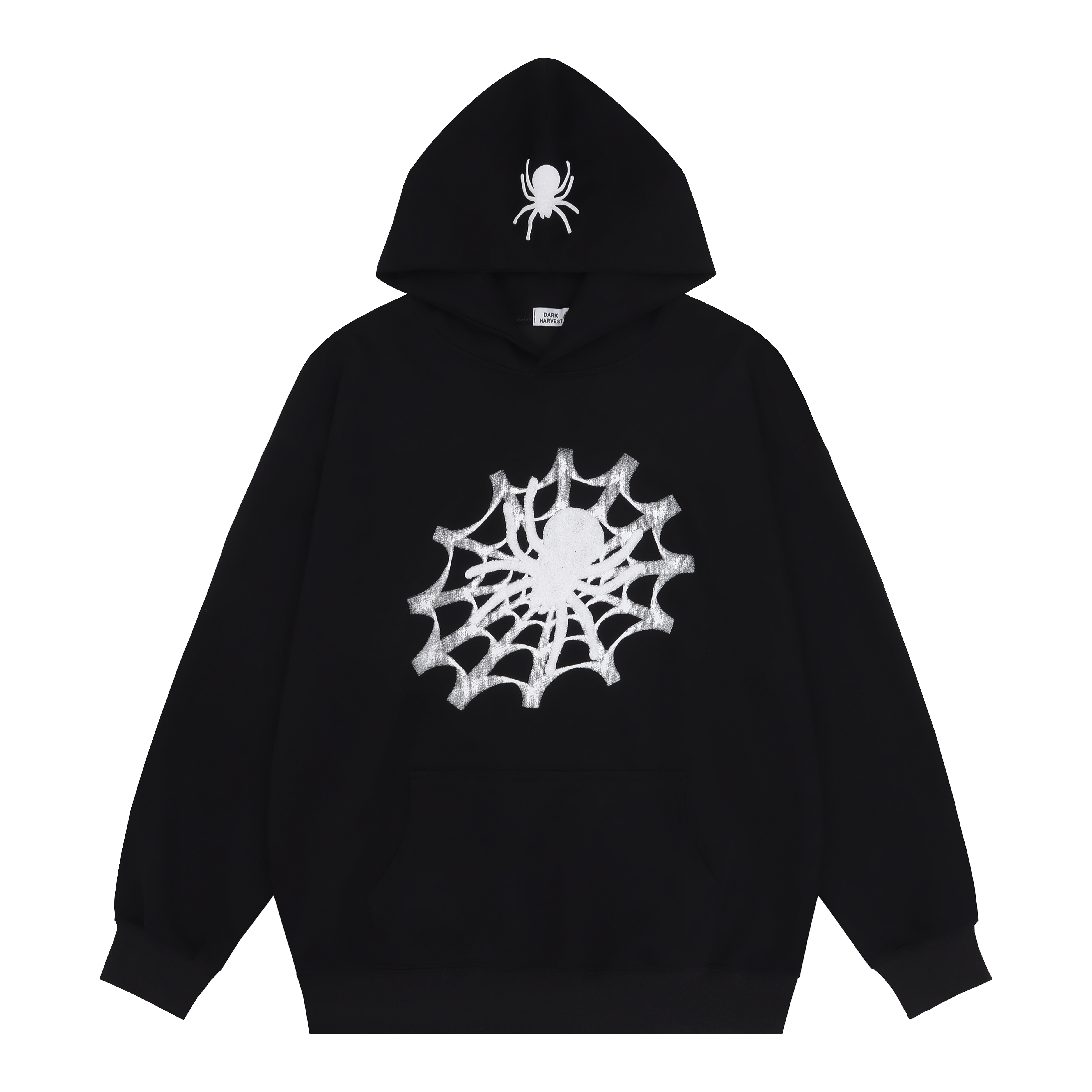 Retro Spider Print Hoodie - Unisex Autumn/Winter Sweatshirt in Niche American Trend Style