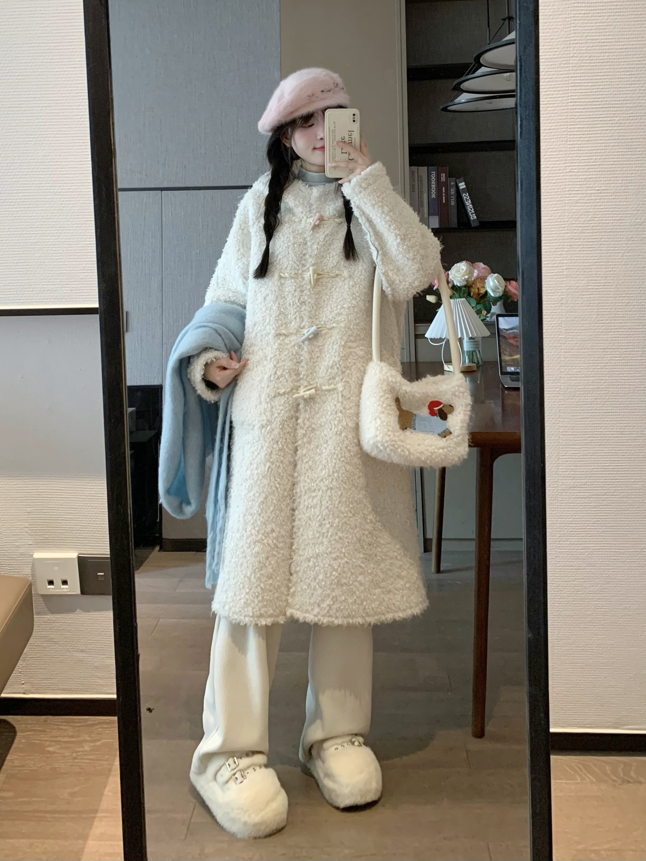 Reversible Thick Woolen Coat for Women - Retro Autumn Winter Style, Cozy & Warm Fashion Outerwear
