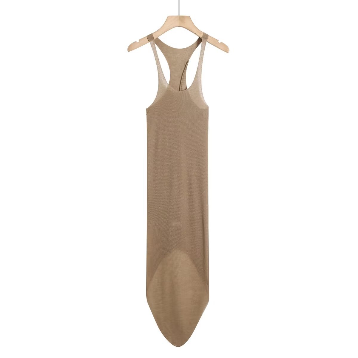 Sexy Summer Thin Mesh Irregular Camisole - Trendy Summer Top for Y2K and Korean Style Fashion