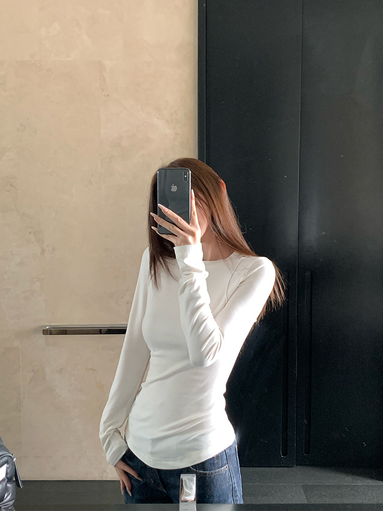 Slim Fit Long Sleeve T-Shirt for Women - Tencel Wool Base Layer - New Style Heating Top for Spring and Winter Fashion