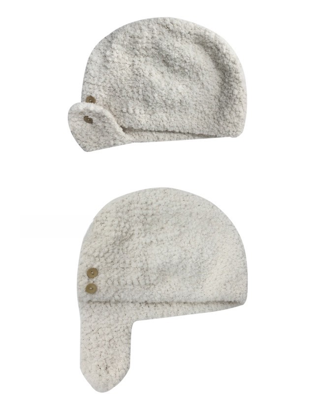 Soft and Fluffy Snowflake Buckle Balaclava Hat - Versatile Retro Knitted Beanie in Unique Korean Style Fashion