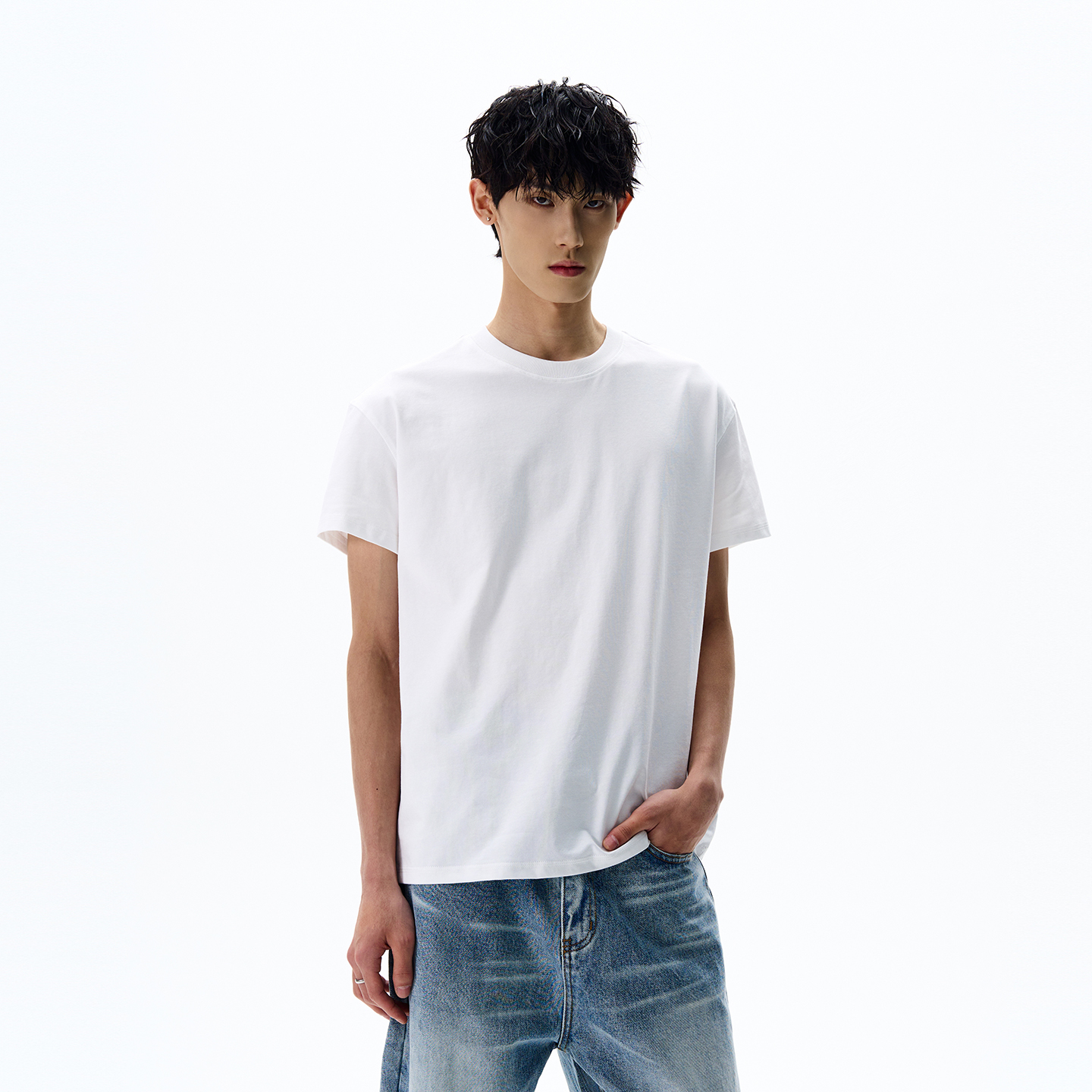 Solid Color Boxy Fit Short Sleeve T-Shirt - Versatile American Style for Summer - Cool and Comfortable Casual Top